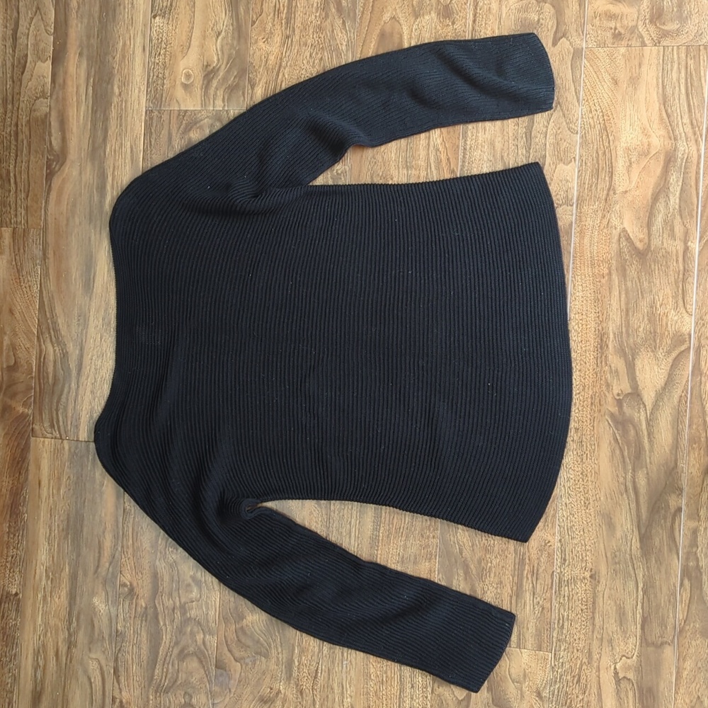 Garnet Hill Boat Neck Ribbed Knit Sweater - Picture 2 of 7